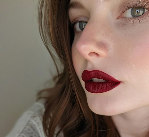 ایده میکاپ با رژ قرمز