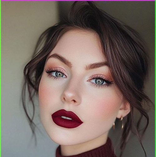 ایده میکاپ با رژ قرمز