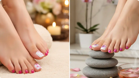 جدیدترین طرح‌های ناخن پا؛ اگر به رنگ‌های صورتی و دخترانه علاقه دارید، ببینید