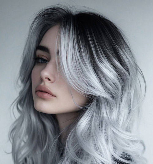 رنگ‌مو نقره ای خاص