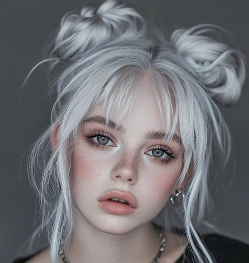 رنگ‌مو نقره ای خاص