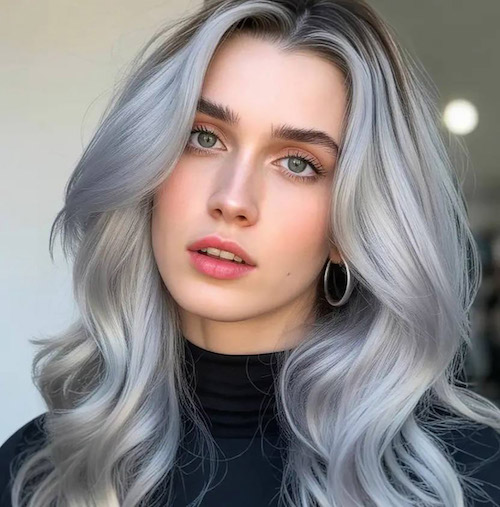 رنگ‌مو نقره ای خاص