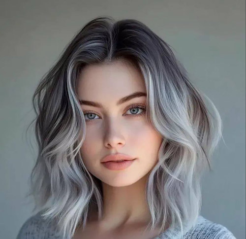 رنگ‌مو نقره ای خاص