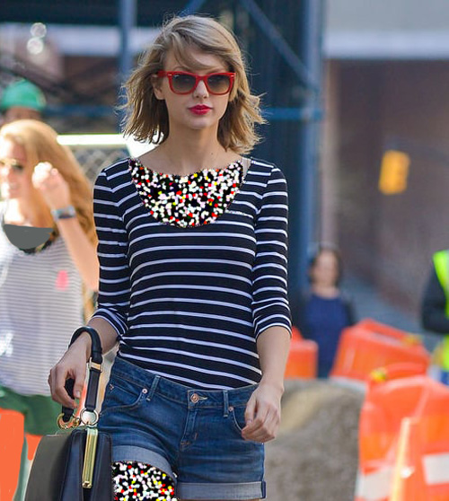 راه‌راه در استایل سلبریتی‌ها