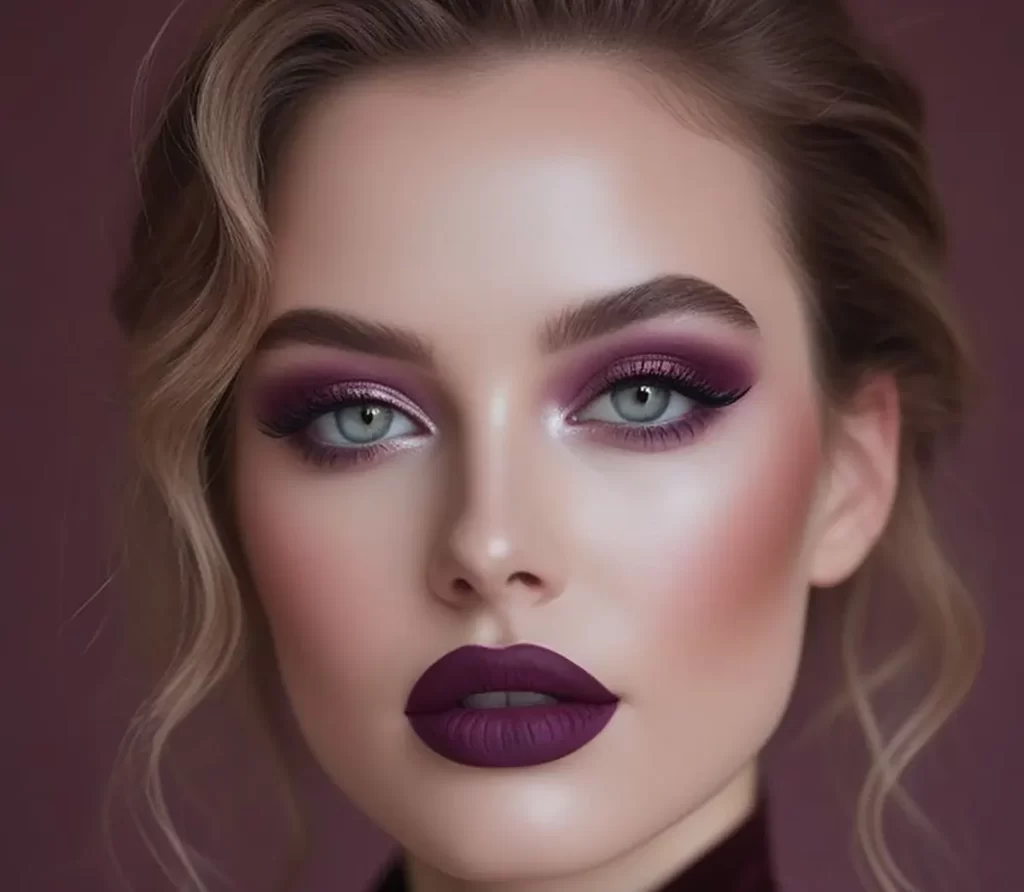 آرایش چشم اسموکی بنفش
