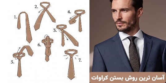 آسان ترین روش بستن کراوات؛ آموزش چند ثانیه‌ای و گام‌به‌گام برای مبتدی‌ها