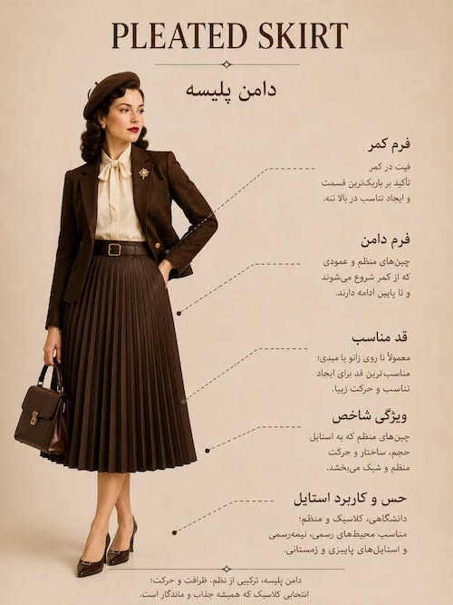 دامن کلاسیک زنانه