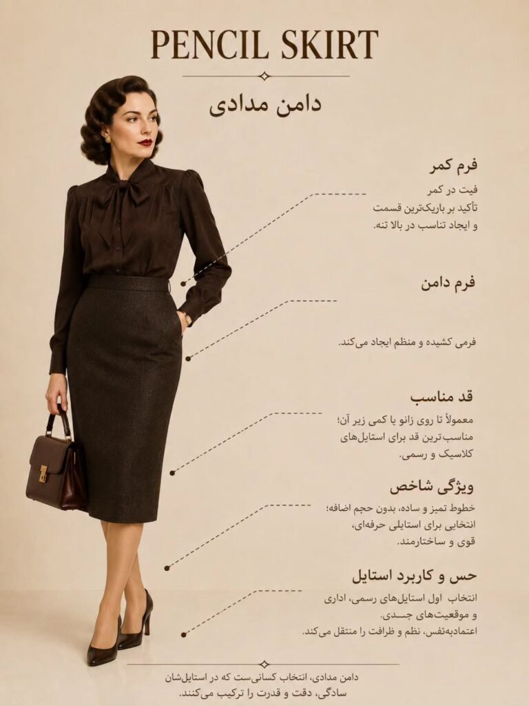دامن کلاسیک زنانه