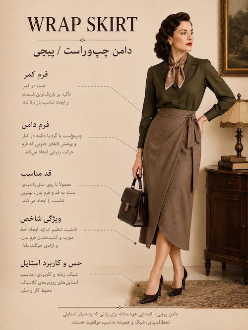 دامن کلاسیک زنانه