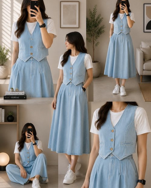 استایل تابستانی با ژیله زنانه
