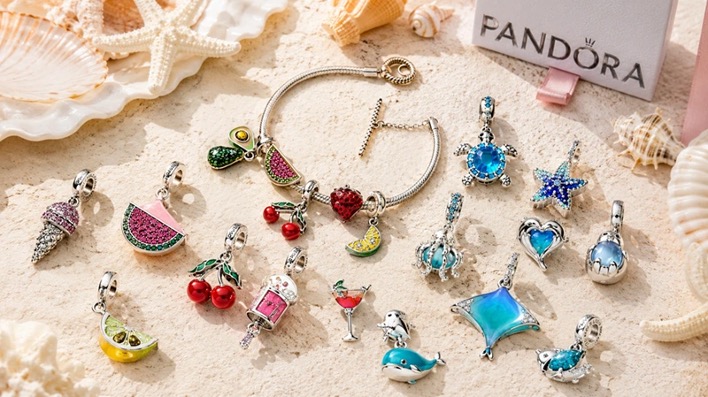 دستبند نقره با تم تابستونی