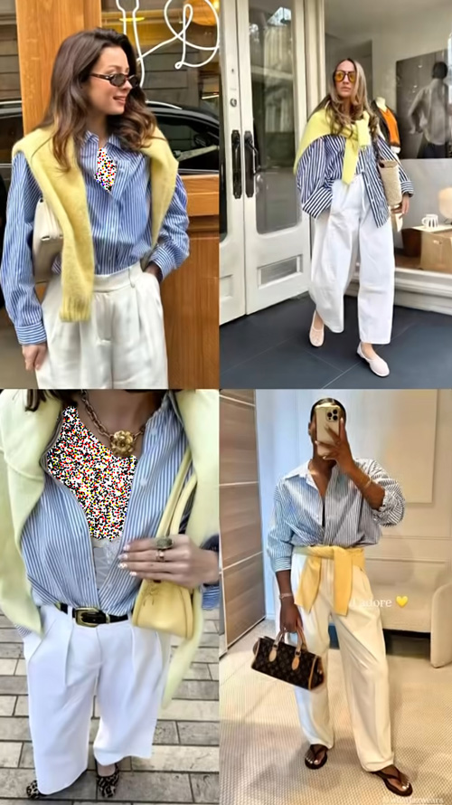 شومیز راه‌راه پاییزی