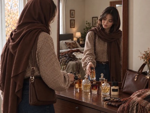 عطر با استایل پاییزی
