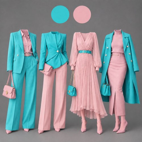 استایل با رنگ فیروزه‌ای